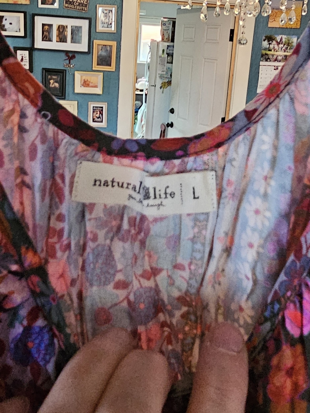 NATURAL LIFE Floral Mini Dress in Pink and Purple - Picture 3 of 3